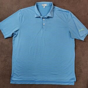 Peter Millar Summer Comfort Crafty Performance Polo Men XXL Stripe Meridian Club